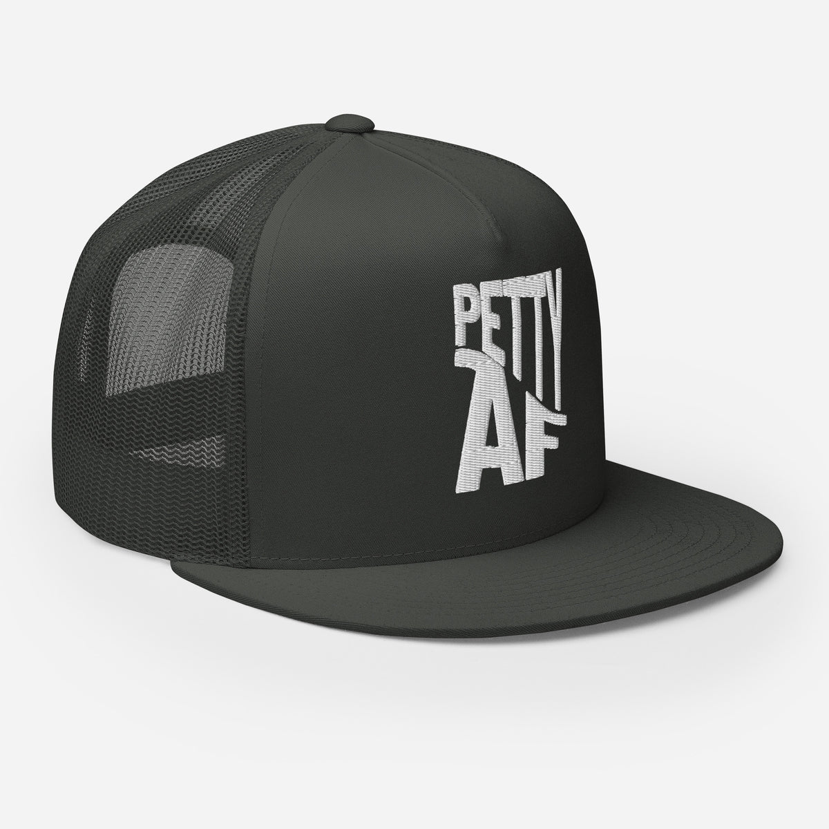 Petty AF Embroidered Trucker Hat | Funny Statement Snapback Cap - Spinsterly Co