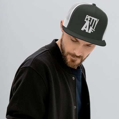 Petty AF Embroidered Trucker Hat | Funny Statement Snapback Cap - Spinsterly Co