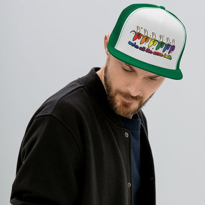 We're All the Same Inside Trucker Hat | Rainbow Banana LGBTQIA+ Pride Cap - Spinsterly Co