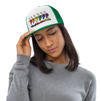 We're All the Same Inside Trucker Hat | Rainbow Banana LGBTQIA+ Pride Cap - Spinsterly Co