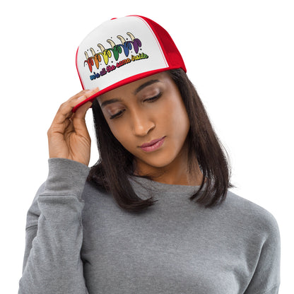 We're All the Same Inside Trucker Hat | Rainbow Banana LGBTQIA+ Pride Cap - Spinsterly Co