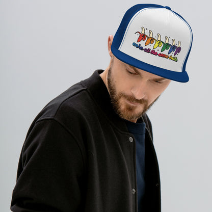 We're All the Same Inside Trucker Hat | Rainbow Banana LGBTQIA+ Pride Cap - Spinsterly Co