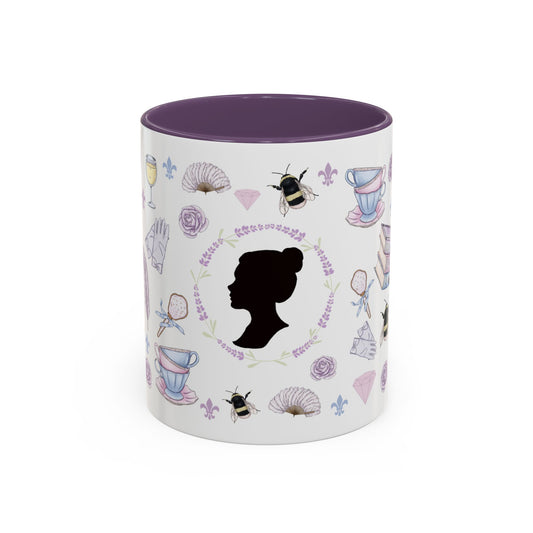 Mentally Dating a Duke Accent Coffee Mug | Regency Romance Purple Floral - Spinsterly Co