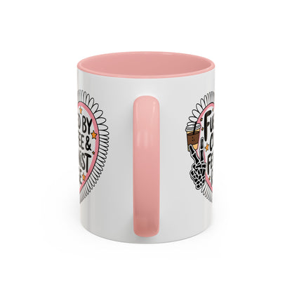 Fueled by Coffee & Feminist Rage Accent Coffee Mug | Funny Feminist Pink Gift - Spinsterly Co