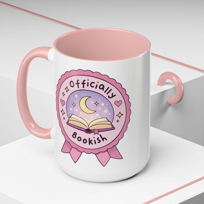 Officially Bookish Accent Coffee Mug | Pink Interior - Spinsterly Co