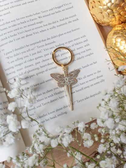 Faerie Dagger Enamel Keychain — Hard Enamel Romantasy Fan Art - Spinsterly Co