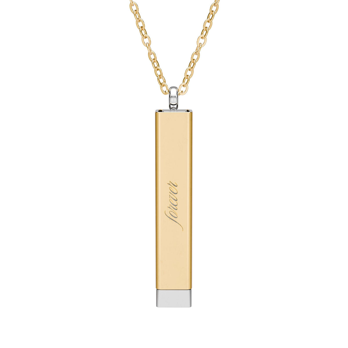 Hidden Message Sliding Bar Necklace | Engravable Secret Message Pendant - Spinsterly Co