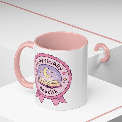Officially Bookish Accent Coffee Mug | Pink Interior - Spinsterly Co
