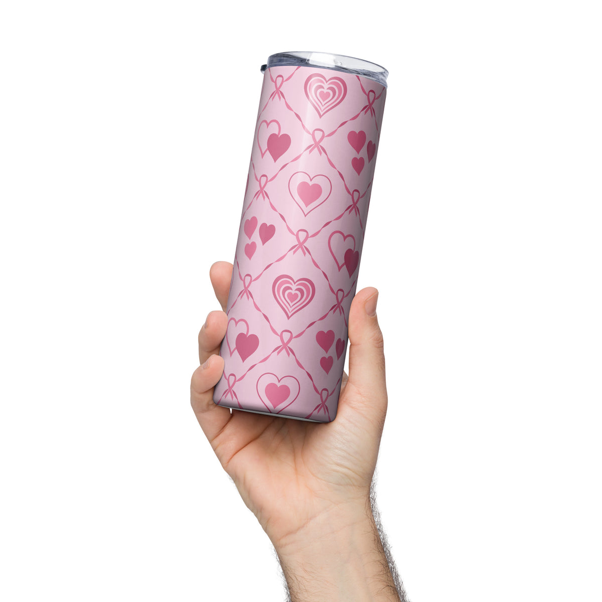 Breast Cancer Awareness Tumbler with Stainless Steel Straw | 20 oz Pink Ribbon Gift - Spinsterly Co