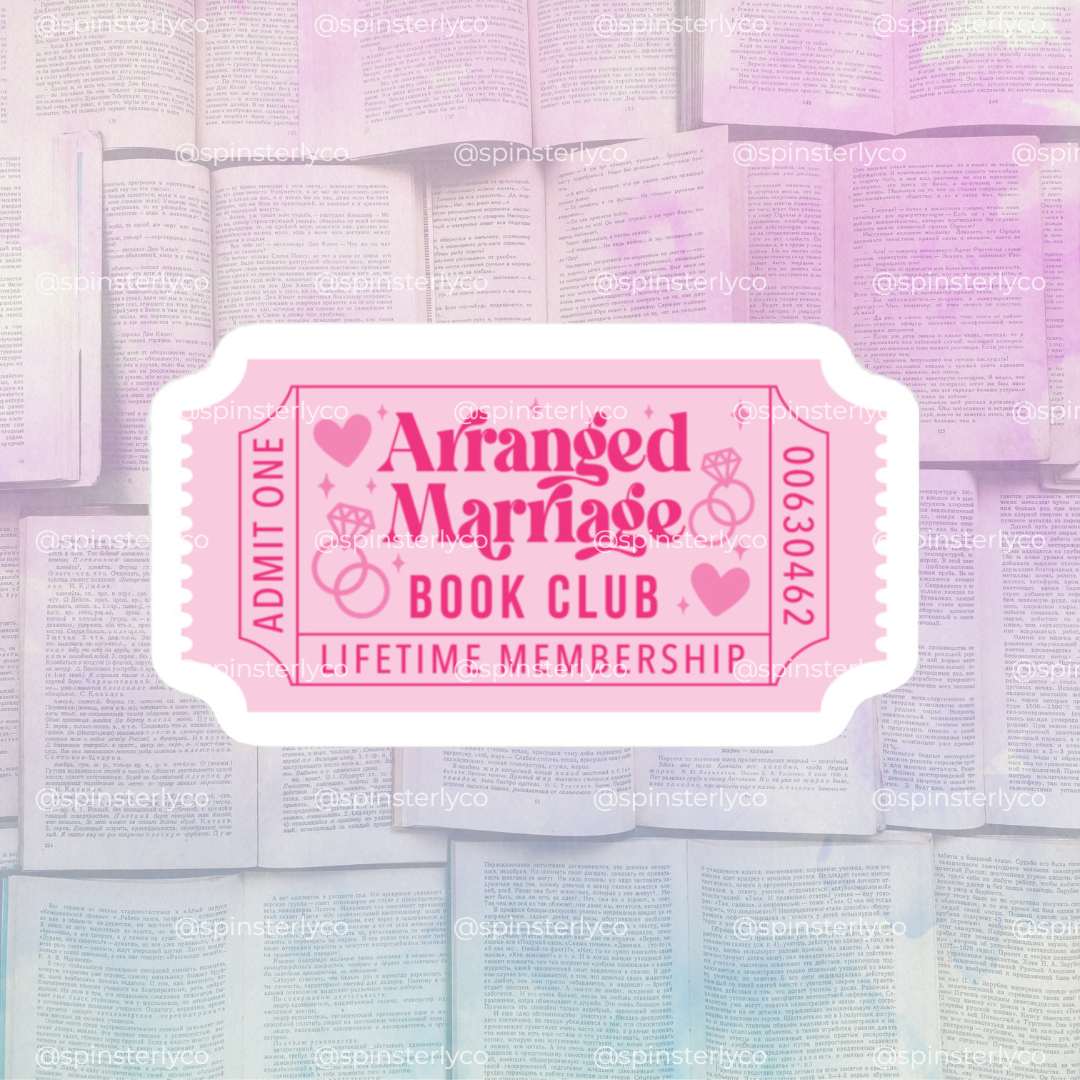 Romance Book Trope Stickers | Lifetime Member Book Club Ticket Sticker Pack - Spinsterly Co