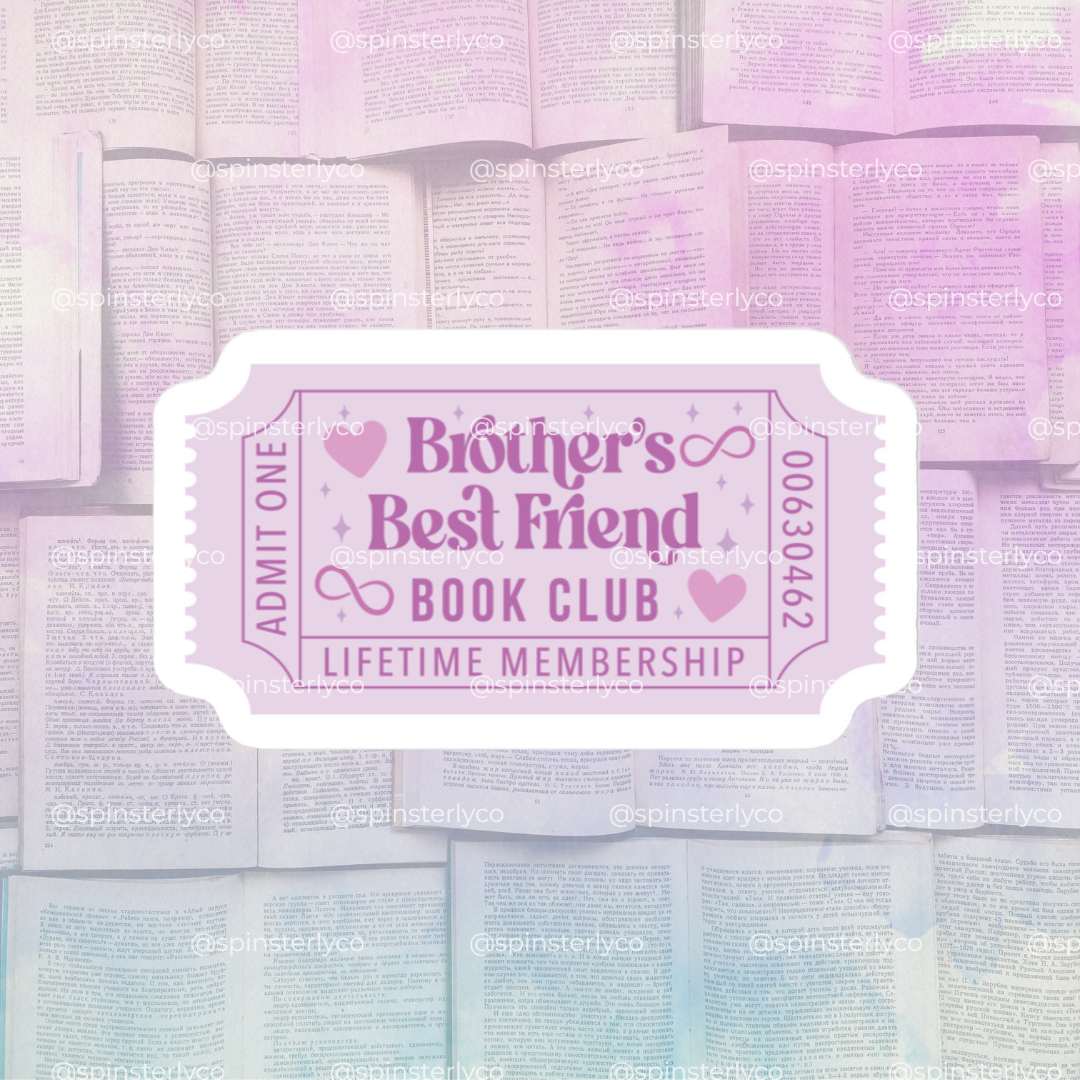 Romance Book Trope Stickers | Lifetime Member Book Club Ticket Sticker Pack - Spinsterly Co