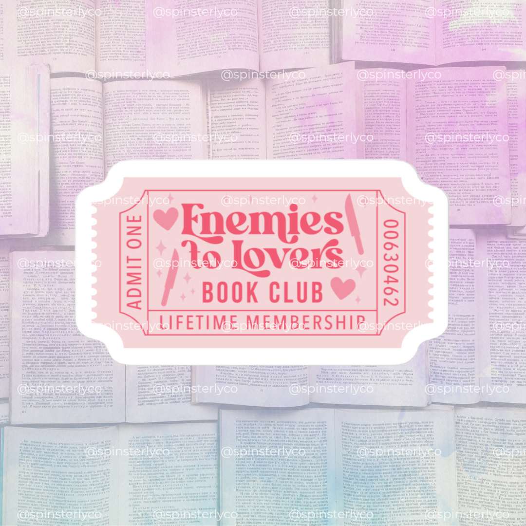 Romance Book Trope Stickers | Lifetime Member Book Club Ticket Sticker Pack - Spinsterly Co