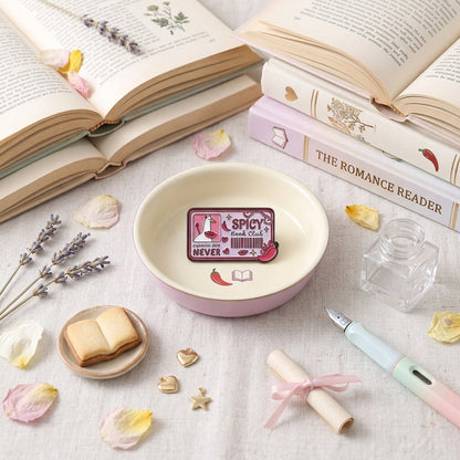 Spicy Book Club Enamel Pins | Bookish Lapel Pins for Smut Readers