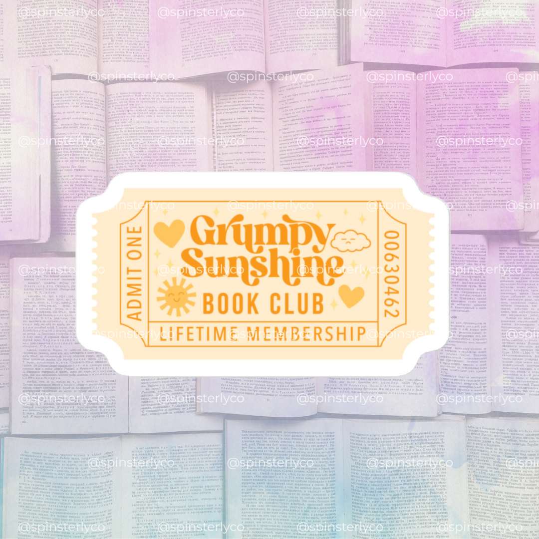 Romance Book Trope Stickers | Lifetime Member Book Club Ticket Sticker Pack - Spinsterly Co