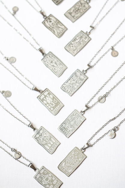 Zodiac Pendant Necklace | Double-Sided Constellation Jewelry Gift - Spinsterly Co