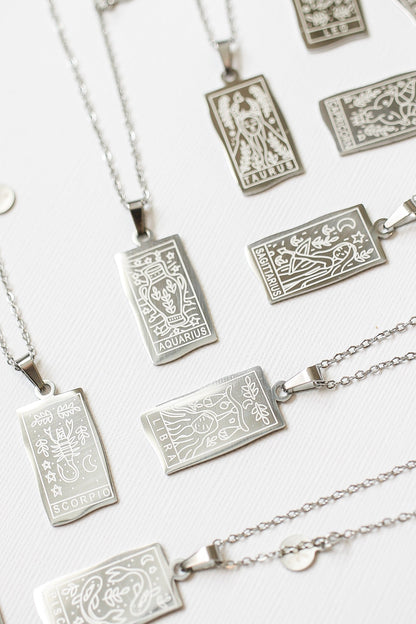 Zodiac Pendant Necklace | Double-Sided Constellation Jewelry Gift - Spinsterly Co