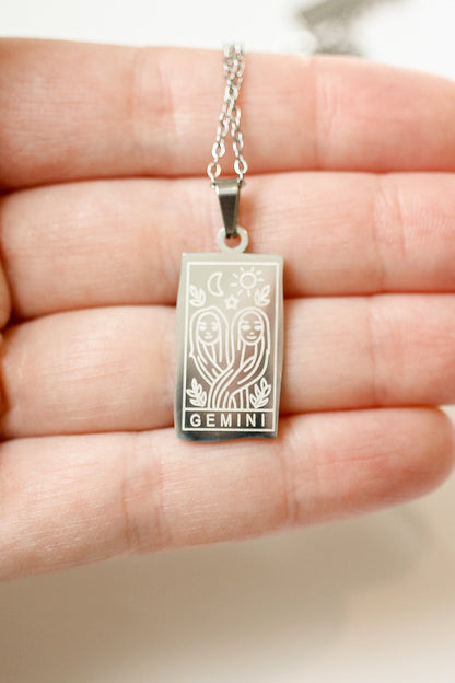 Zodiac Pendant Necklace | Double-Sided Constellation Jewelry Gift - Spinsterly Co