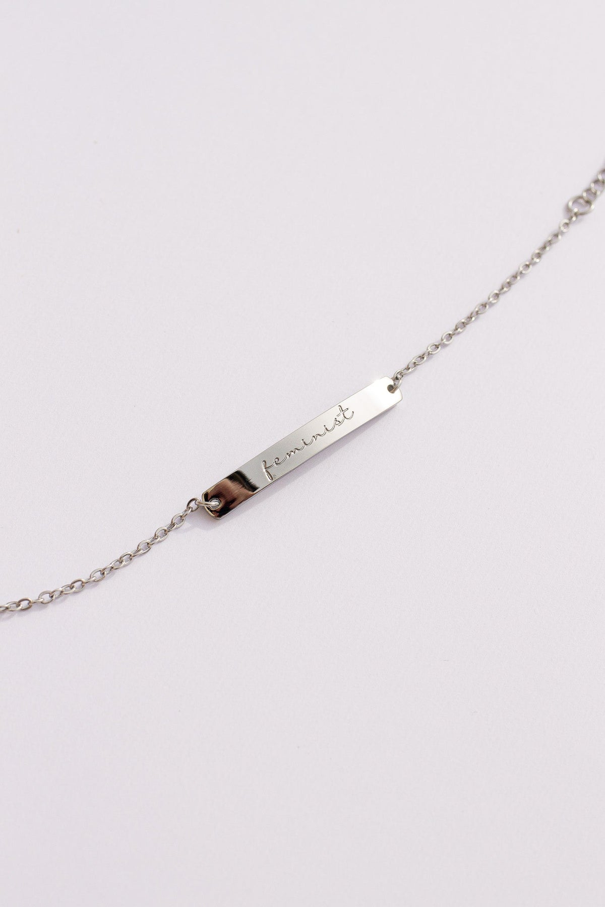 Feminist Engraved Bar Bracelet | Empowerment Jewelry Gift for Her - Spinsterly Co