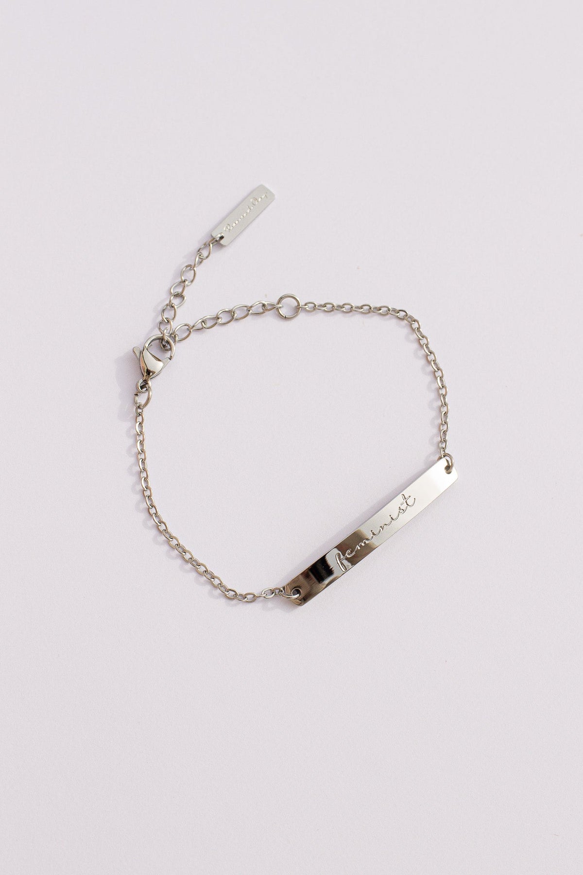 Feminist Engraved Bar Bracelet | Empowerment Jewelry Gift for Her - Spinsterly Co