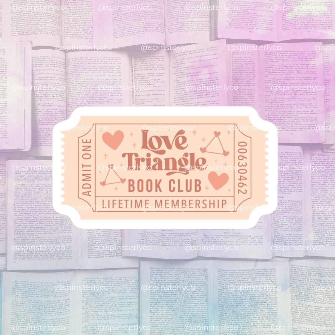 Romance Book Trope Stickers | Lifetime Member Book Club Ticket Sticker Pack - Spinsterly Co