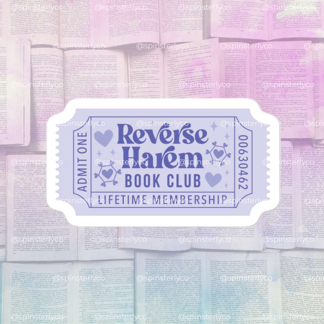 Romance Book Trope Stickers | Lifetime Member Book Club Ticket Sticker Pack - Spinsterly Co