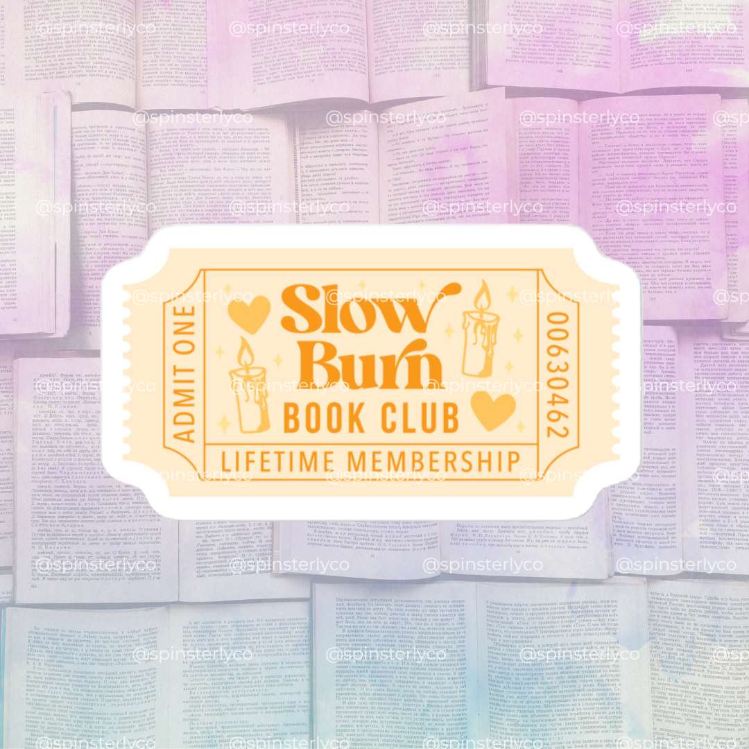 Romance Book Trope Stickers | Lifetime Member Book Club Ticket Sticker Pack - Spinsterly Co