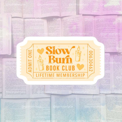 Romance Book Trope Stickers | Lifetime Member Book Club Ticket Sticker Pack - Spinsterly Co