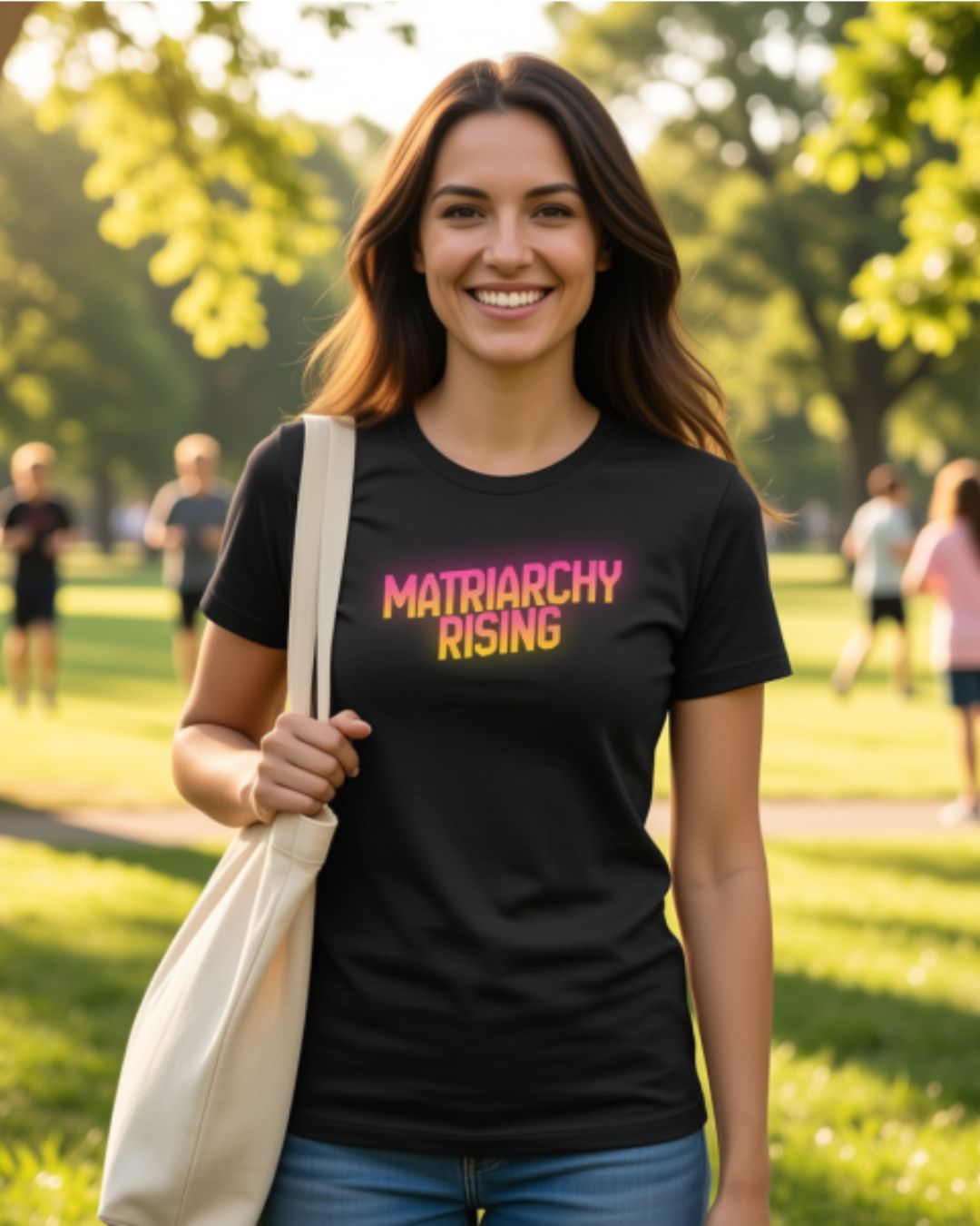 Matriarchy Rising T-Shirt | Sunrise Gradient Feminist Graphic Tee - Spinsterly Co