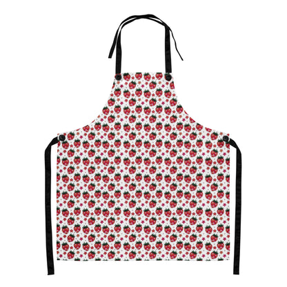 Pink Disco Strawberry Fields Apron | Baking & Grilling Kitchen Accessory - Spinsterly Co