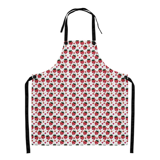 Pink Disco Strawberry Fields Apron | Baking & Grilling Kitchen Accessory - Spinsterly Co