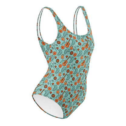 Showgirl Era One-Piece Swimsuit | All-Over Print Recycled Swimwear - Spinsterly Co