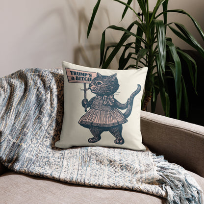 Trump's a Bitch Protest Cat Pillow Case | Funny Political Anti-Trump Home Decor - Spinsterly Co
