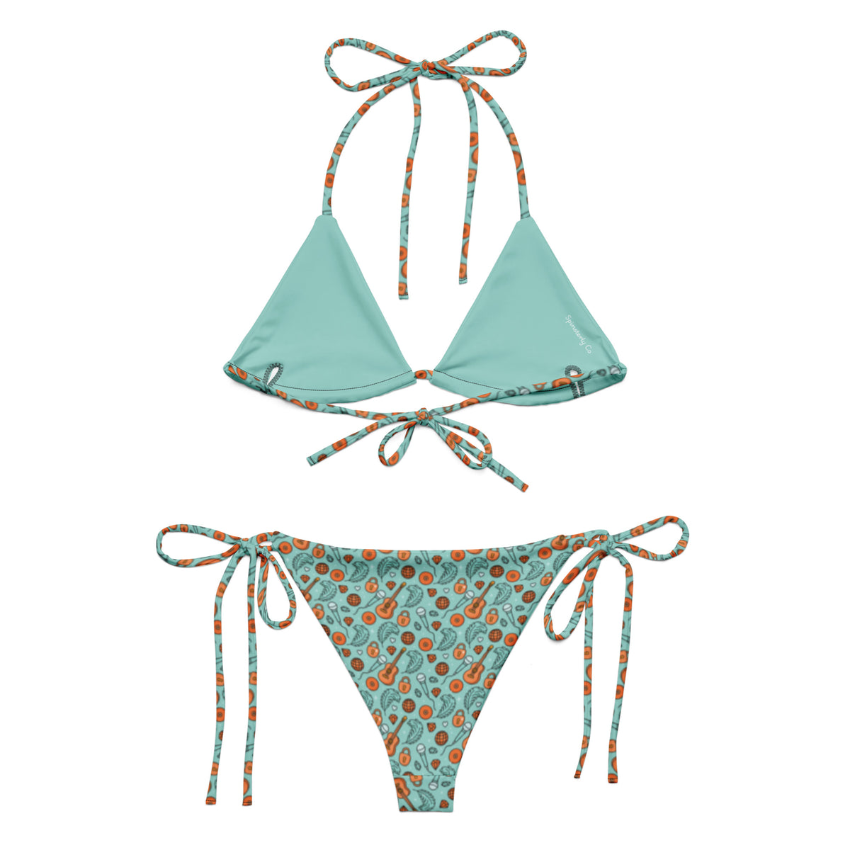 Showgirl Era String Bikini | All-Over Print Recycled Swimwear - Spinsterly Co
