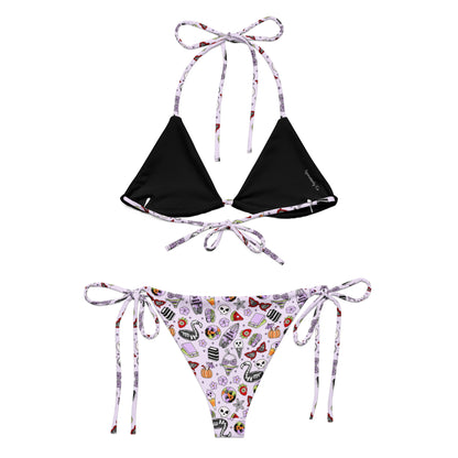 Summerween String Bikini — All-Over Print Recycled Swimwear - Spinsterly Co