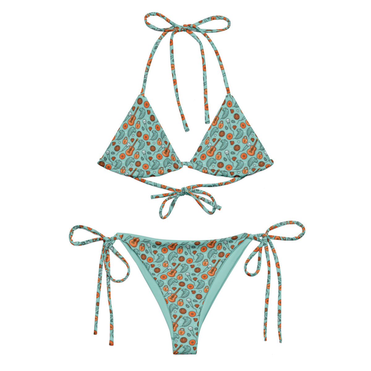 Showgirl Era String Bikini | All-Over Print Recycled Swimwear - Spinsterly Co