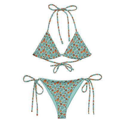 Showgirl Era String Bikini | All-Over Print Recycled Swimwear - Spinsterly Co