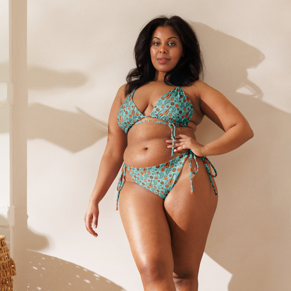Showgirl Era String Bikini | All-Over Print Recycled Swimwear - Spinsterly Co