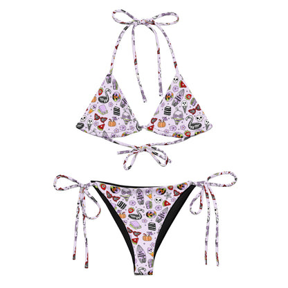 Summerween String Bikini — All-Over Print Recycled Swimwear - Spinsterly Co