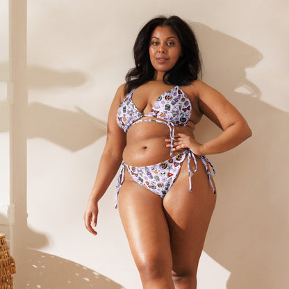 Summerween String Bikini — All-Over Print Recycled Swimwear - Spinsterly Co