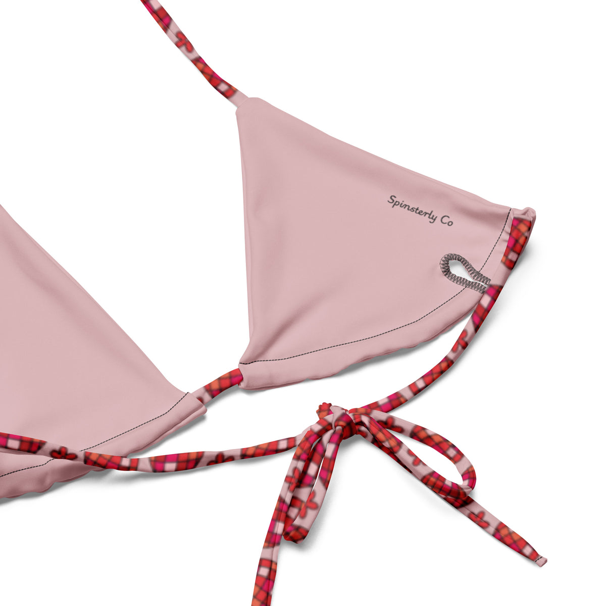 Strawberry Fields String Bikini | All-Over Print Recycled Swimwear - Spinsterly Co