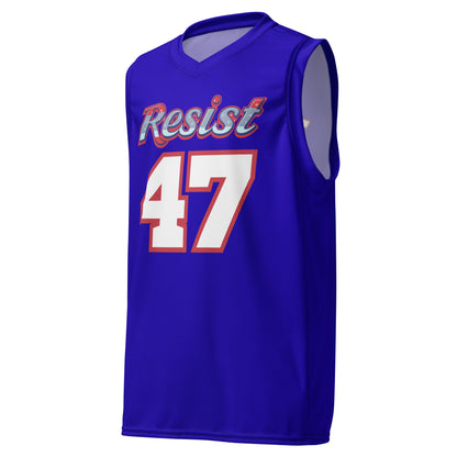 Resist 47 Basketball Jersey | Political Activist Recycled Unisex Jersey - Spinsterly Co