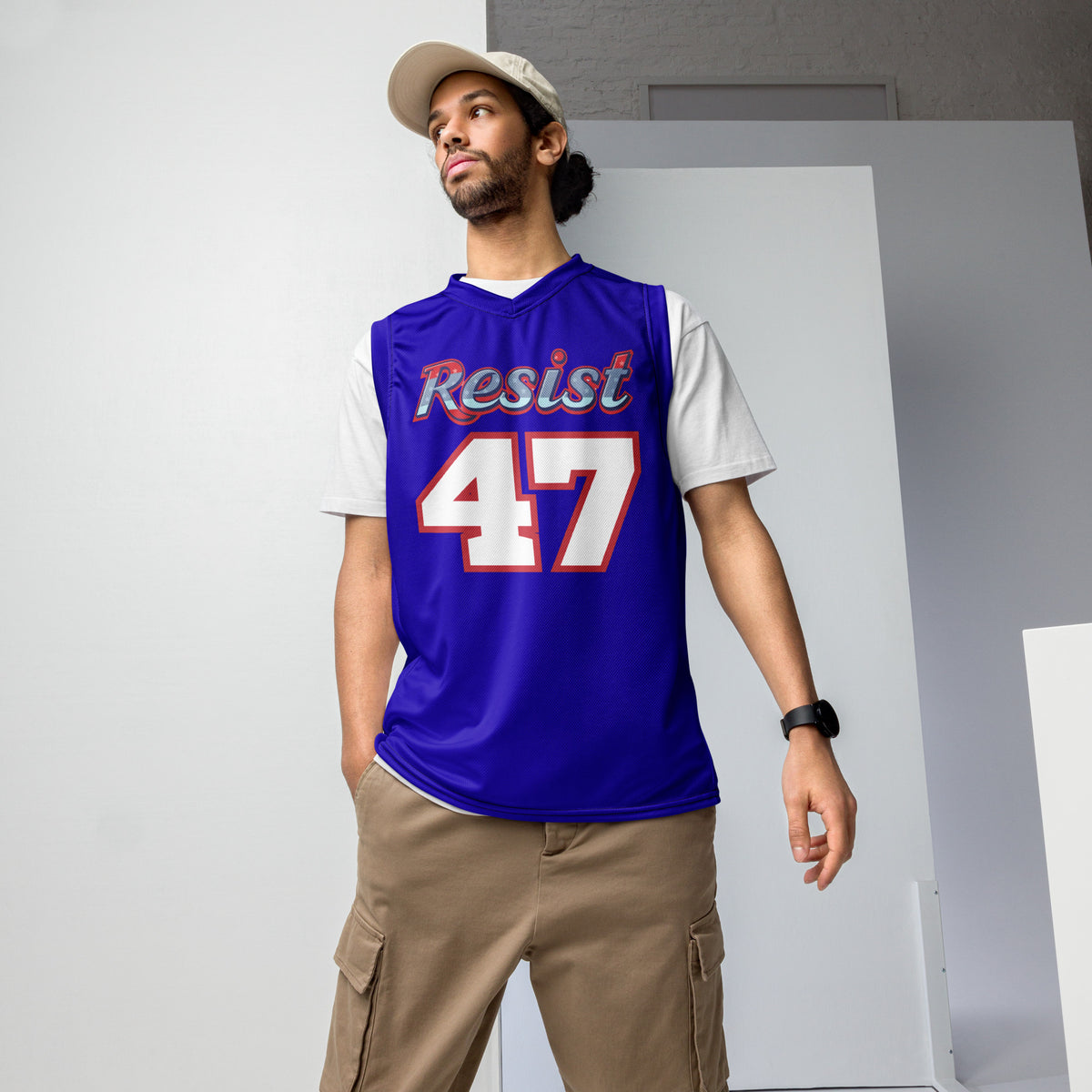 Resist 47 Basketball Jersey | Political Activist Recycled Unisex Jersey - Spinsterly Co