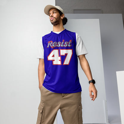 Resist 47 Basketball Jersey | Political Activist Recycled Unisex Jersey - Spinsterly Co