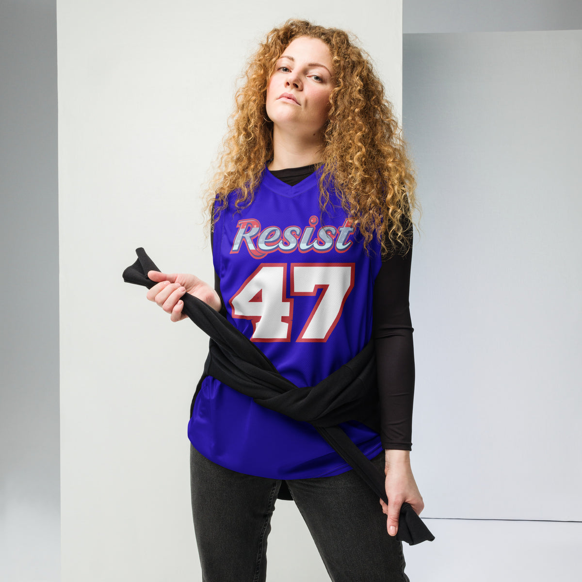 Resist 47 Basketball Jersey | Political Activist Recycled Unisex Jersey - Spinsterly Co