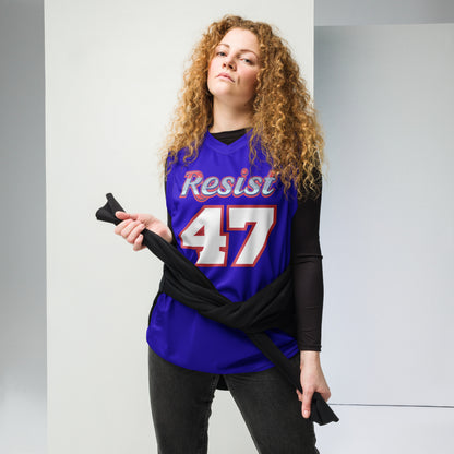 Resist 47 Basketball Jersey | Political Activist Recycled Unisex Jersey - Spinsterly Co