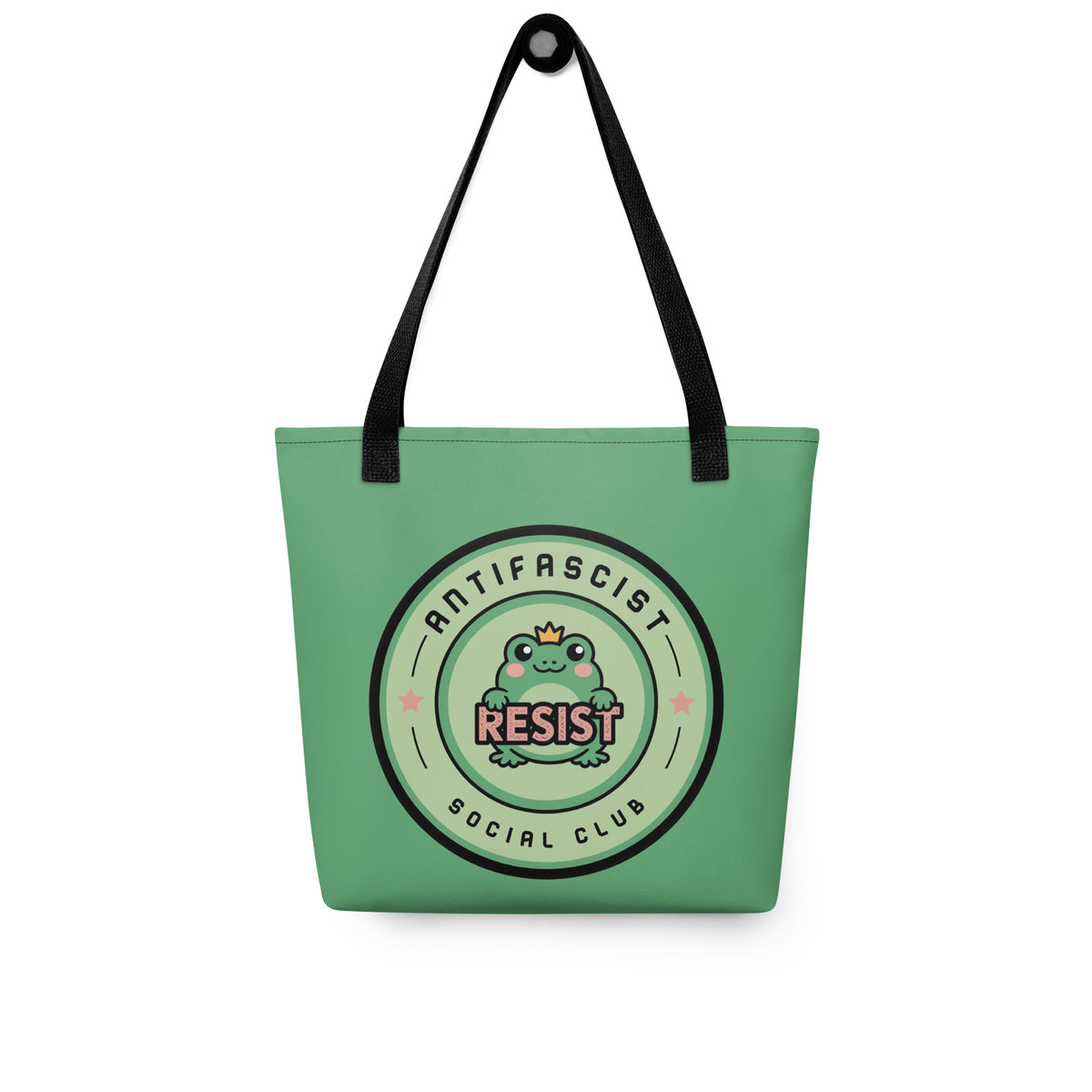 Antifascist Resist Tote Bag | Cute Frog Social Club Design - Spinsterly Co