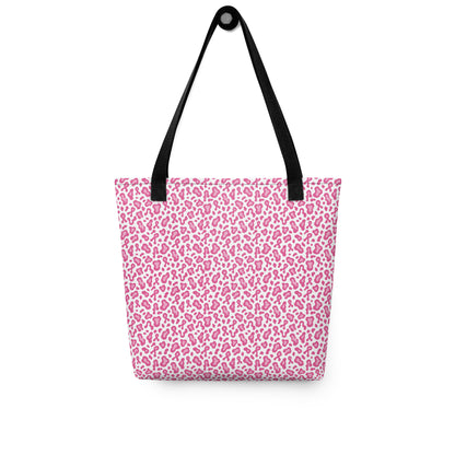 Pink Leopard Print Tote Bag | Breast Cancer Awareness Month - Spinsterly Co