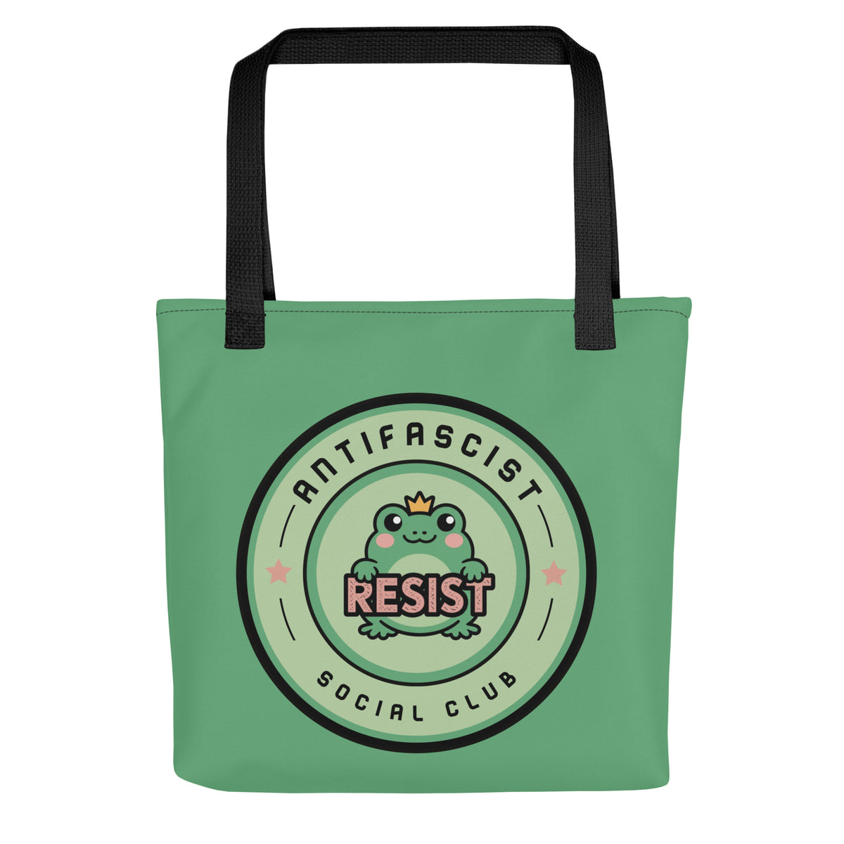 Antifascist Resist Tote Bag | Cute Frog Social Club Design - Spinsterly Co