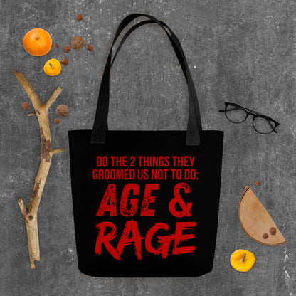 Age & Rage Feminist Tote Bag | Empowerment Statement Tote - Spinsterly Co