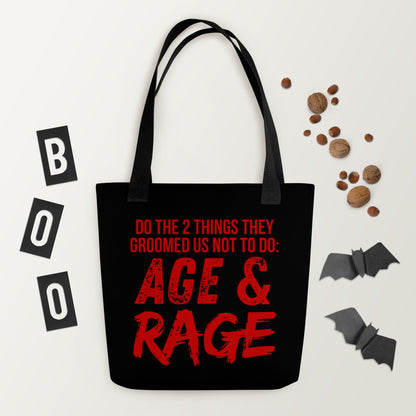 Age & Rage Feminist Tote Bag | Empowerment Statement Tote - Spinsterly Co